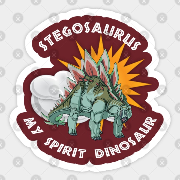 My Stegosaurus Dinosaur Spirit Design Sticker by Terra Fossil Merch